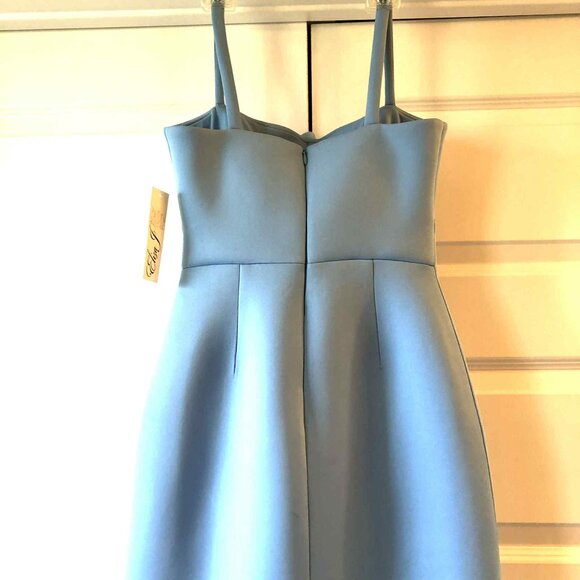 NWT ELIZA J Blue Rose Scuba Gown 2 MSRP $188 - Picture 7 of 8